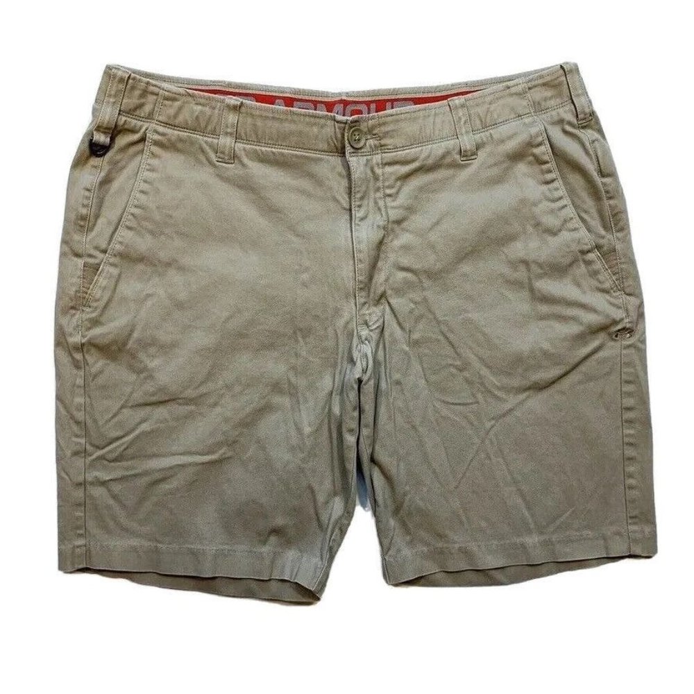 Under Armour Performance Golf‎ Chino Shorts Mens 40 Loose Stretch Waist Khaki